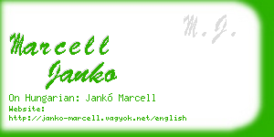marcell janko business card