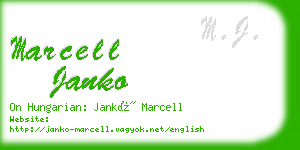 marcell janko business card